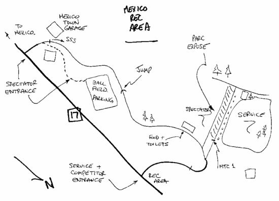 Maine Forest Rally 2006 - Mexico Rec Area Map