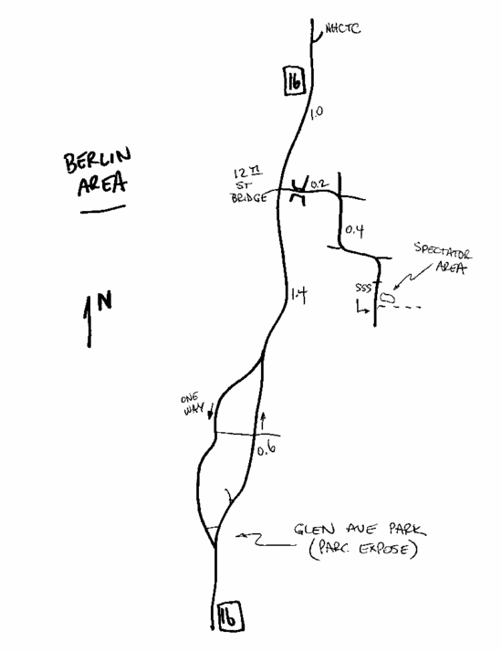 Maine Forest Rally 2006 - Berlin Area Map